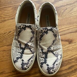 Steve Madden snake print slip on sneakers size 8.5